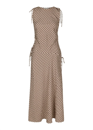 PRE-ORDER / Saxton check kjole Brown Neo Noir 